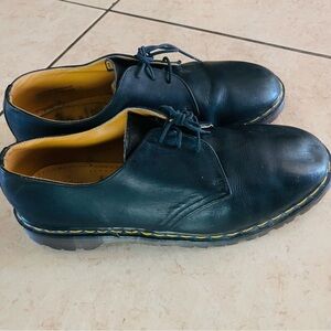 Dr. Martens Black Oxfords with Yellow Stitching